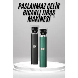 Tıraş Makinesi Profesyonel Paslanmaz Çelik T-bıçak Saç Sakal Ense Vücut