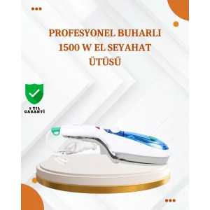 1500W Taşınabilir Buharlı Ütü | Tüm Kumaşlara Uygun, Aksesuar Setli, Kompakt Tasarım