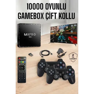 TV Box Çift Oyun Kollu 10000 Oyunlu Atari