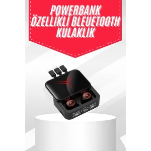 Tws Powerbank Kutulu Dijital Göstergeli Bluetooth Kulaklık Kablosuz Kulakiçi Kulaklık