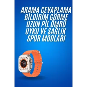 Ultra Akıllı Saat 49 Mm Çift Kordonlu Arama Cevaplama Bluetooth Bağlantılı