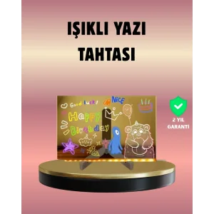 USB Bağlantılı LED Akrilik Çizim ve Not Tahtası