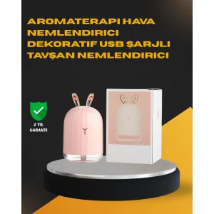USB Bağlantılı Sessiz Çalışan LED Işıklı Nemlendirici Difüzör 200 ml