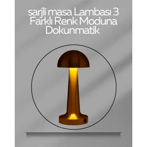 USB Şarjlı Dokunmatik LED Masa Lambası – 3 Renk Modu & Dimmer