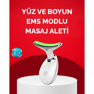 USB Şarjlı LED Işık Terapili Yüz Boyun Bakım Cihazı