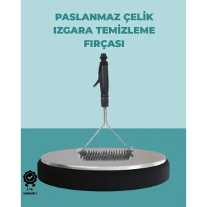 Uzun Saplı Paslanmaz Çelik Izgara Temizlik Fırçası