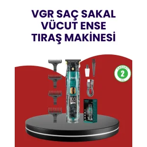 VGR V-695 Şarjlı Profesyonel Erkek Saç Sakal Tıraş Makinesi IPX7 Su Geçirmez