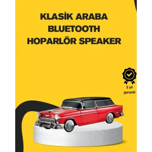 Vintage Tasarımlı LED Işıklı Bluetooth Hoparlör 10W
