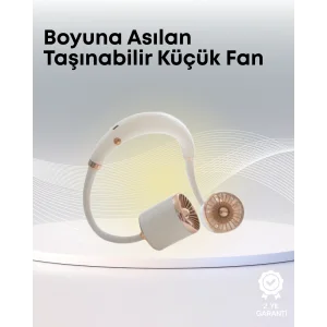 Yazlık Taşınabilir Sessiz Boyun Fanı 3 Kademe Hız Ayarlı