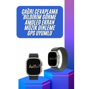 Yeni Nesil 3 Kordonlu Kol Saati 49 MM Amoled Ekran Akıllı Saat
