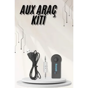 Yeni Nesil Bluetooth Aux Araç Kiti Siyah TV Tablet Telefon Araç Araba