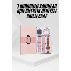 Yeni Nesil Kadın Akıllı Saat Rose Gold Android ve İos Uyumlu