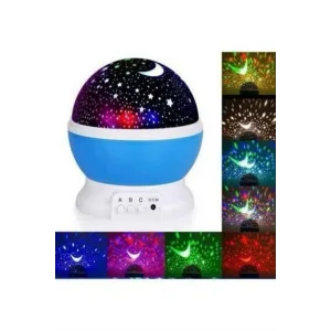Yıldız Görünümlü Gece Lambası Renkli Masa Lambası Gökyüzü Projeksiyon