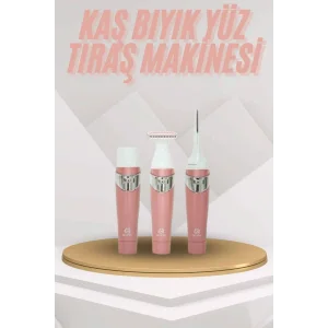 Yüz Kaş ve Tüm Vücut Epilasyon Aleti 3 Başlıklı Hassas Ciltlere Uygun Epilatör