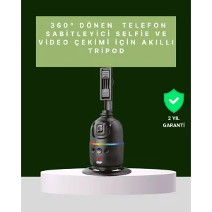 Yüz Takipli 360° Akıllı Gimbal Telefon ve Aksiyon Kamera Uyumlu