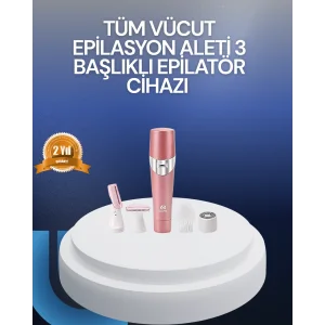 Yüz ve Vücut Tüy Temizleme Makinesi 3 Farklı Başlıklı