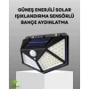 100 LED Solar Lamba Hareket Algılamalı Bahçe Duvar Dış Mekan Aydınlatma