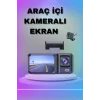 1080P 3 Lensli WİFİ Araç İçi Kameralı Ekran DVR Kaydedici Gece Görüşlü