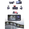 1080P 3 Lensli WİFİ Araç İçi Kameralı Ekran DVR Kaydedici Gece Görüşlü
