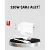 120W Hızlı Şarj Başlığı Ultra Güçlü Type-C Adaptör Kablo Dahil