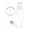 15/Pro/Pro Max 25W İOS Uyumlu Hızlı Şarj Aleti Adaptörlü Beyaz