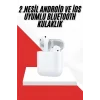 2. Nesil Bluetooth Android ve İOS Uyumlu Kablosuz Kulaklık Çağrı Cevaplama