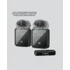 2’li Kablosuz Yaka Mikrofonu Type-C ve Lightning Uyumlu Profesyonel Set