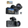 3 Kameralı 2 İnç 1080P Araç İçi Kamera Sürüş Kamerası CarPlay