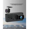 3 Kameralı Araç İçi DVR Kayıt Cihazı  Ön İç Arka Kamera Full HD