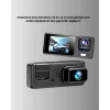 3 Kameralı Araç İçi DVR Kayıt Cihazı  Ön İç Arka Kamera Full HD