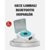 3-ü-1 Gece Işığı Bluetooth Hoparlör Dijital Saat Vintage Plak Çalar Tasarımlı
