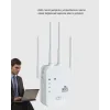 300Mbps WiFi Menzil Genişletici 4 Antenli WPA3 Güvenlikli Priz Tipi Repeater