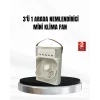 3’ü 1 Arada Mini Klima Fan USB Şarjlı, 7 Renk Gece Lambalı ve Nemlendirici