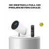 4K Destekli Full HD Projeksiyon Cihazı – 130 inç Geniş Ekran, WiFi ve HDMI Bağlantılı