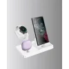 4’lü Apple Kablosuz Şarj Standı iPhone Watch ve AirPods Çoklu Şarjlı