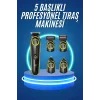 5 Başlıklı Şarjlı Tıraş Makinesi Kablosuz Saç Sakal Burun Tıraşına Uygun