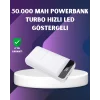 50000mAh Yüksek Kapasiteli Powerbank Hızlı Şarj ve LED Ekranlı