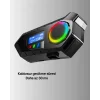500mAh Bataryalı Bluetooth 5.4  İnterkom LED Ekranlı FM Destekli