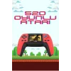 520 Retro Oyunlu El Konsolu Atari Oyun Konsolu Taşınabilir