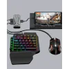 5in1 Mobil Oyun Kiti Bluetooth 5.3 Mini RGB Klavye Mouse Dönüştürücü Seti