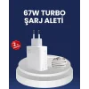 67 Watt Hızlı Şarj Adaptörü Samsung S20 S21 S22 S23 Uyumlu