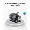 7 Renk Modlu Müzik Sensörlü Disko Topu – LED Işıklı Parti Aydınlatması