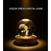 8 cm Küçük Prens 3D Kristal Küre USB Işıklı Ahşap Altlıklı Dekoratif Lamba