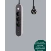 Akım Korumalı Anahtarlı USB Girişli Üçlü Priz