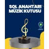 Altın Sol Anahtarı Müzik Kutusu Döner Mekanizmalı