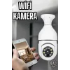 Ampul Görünümlü Güvenlik Kamerası Duylu Wifi Kamerası Dönebilen