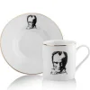 Atatürk Tasarımlı Porselen 2li Kahve Seti