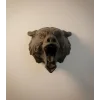 Ayı Tasarım Siyah 3D Duvar Heykeli