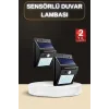 Bahçe Aydınlatma Sensörlü Güneş Enerjili Duvar Lambası 40 Led Işık
