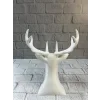Beyaz Geyik Biblo 23 cm Dekoratif Modern Tasarım